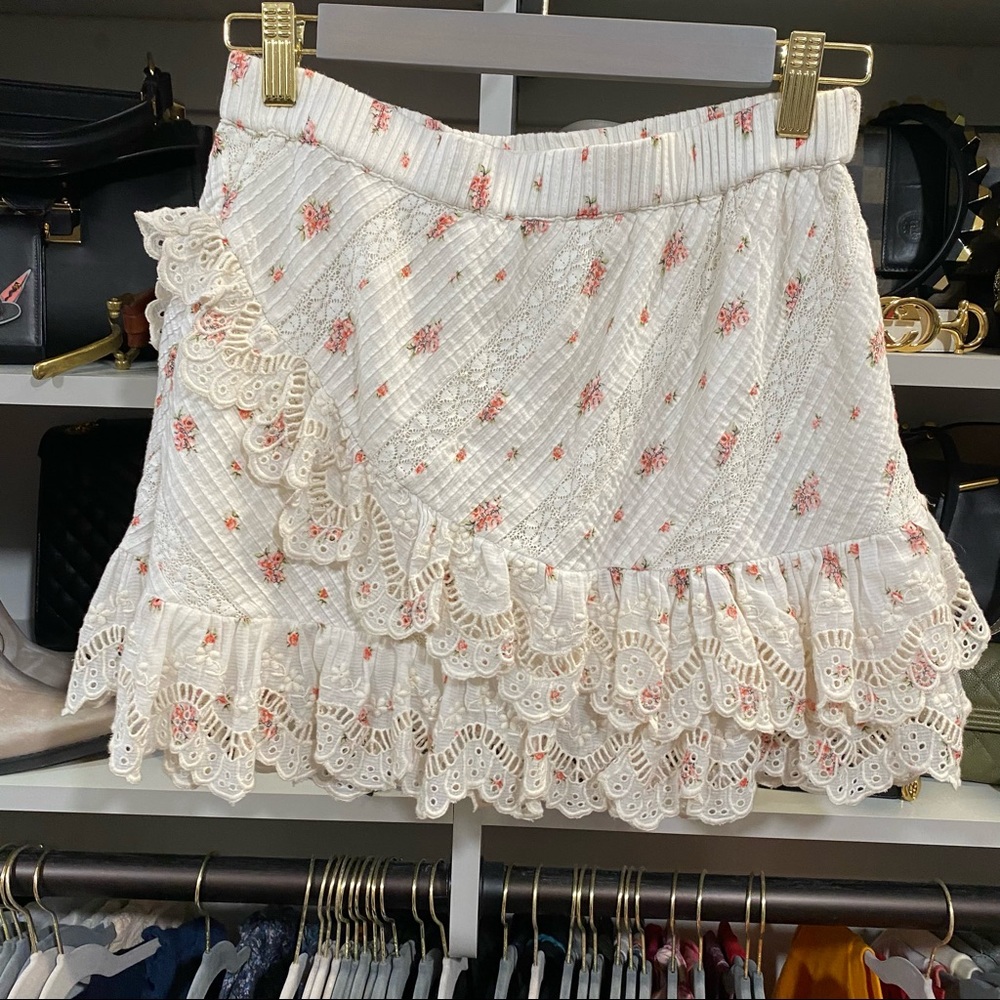 Loveshackfancy Ruffle Mini Skirt XS